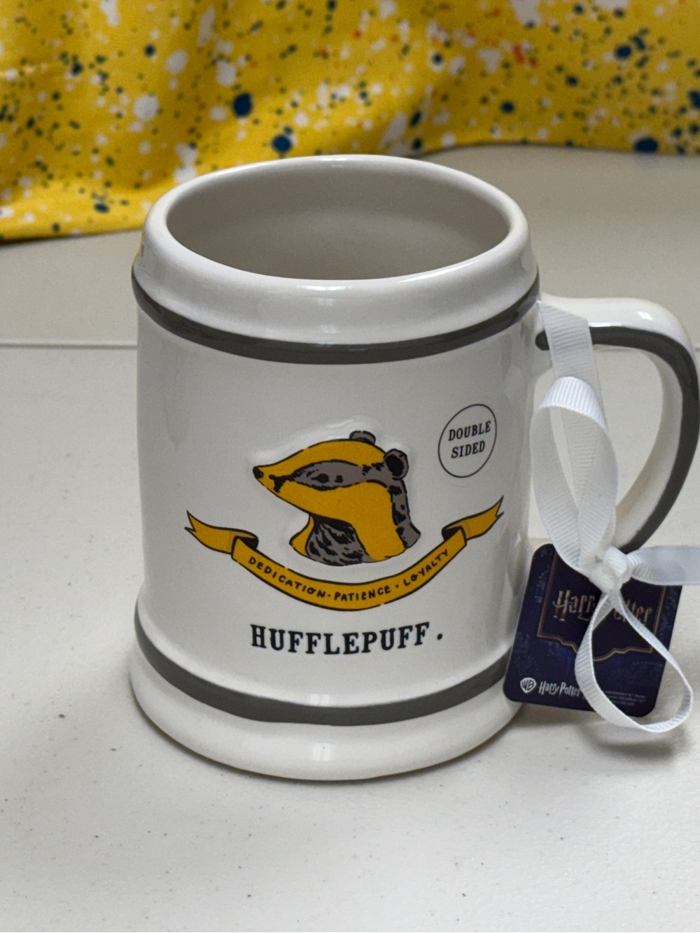 Rae Dunn Hufflepuff Ceramic Mug - Hogwarts House Stein